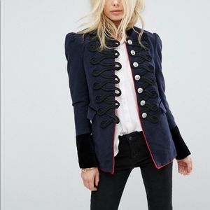 Free People Seamed and Structured military jacket